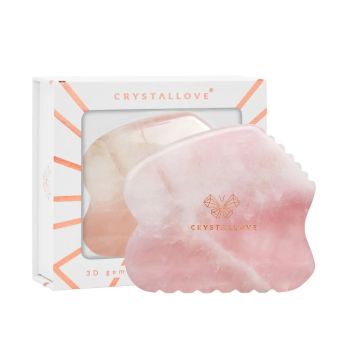 Akcesoria do masażu twarzy Rose Quartz Contour Gua Sha Plate 