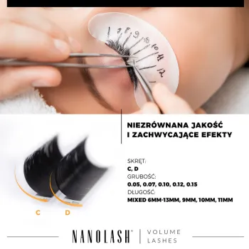 Akcesoria do makijażu Volume Lashes 0.07 D 6-13mm 55 g
