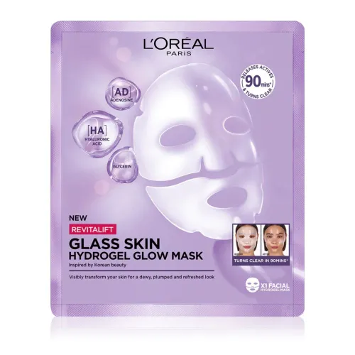 Maseczki w płachcie Revitalift Glass Skin Hydrogel Glow Mask 25 g