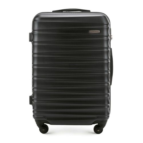 Walizki Średnia walizka z ABS-u Czarna 65 l