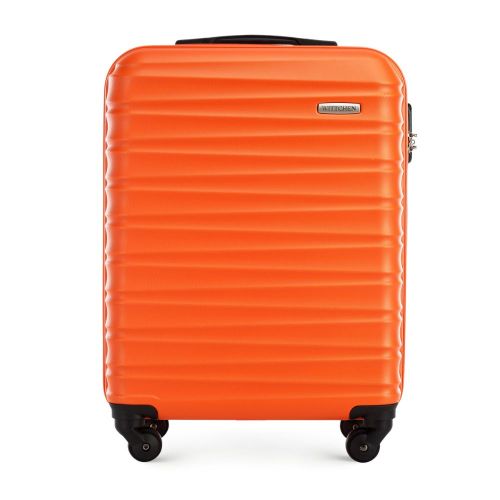 Walizki Walizka małą z ABS-u Pomarańczowa 34 l