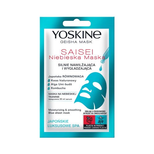 Maseczki w płachcie Saisei Maska na niebieskiej tkaninie 20 ml