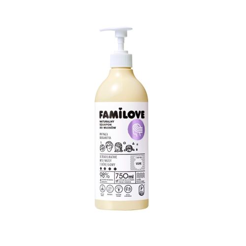 Szampony do włosów Familove Naturalny szampon do włosów Kwitnąca bergamotka 750 ml