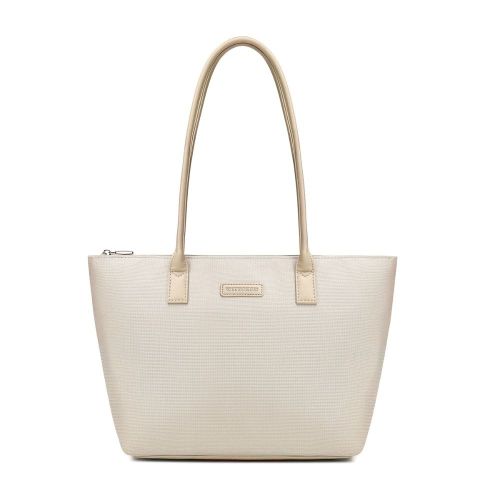 Torby Torebka Shopper Beżowa Beżowy