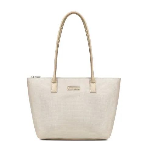 Torby Torebka Shopper Beżowa Beżowy