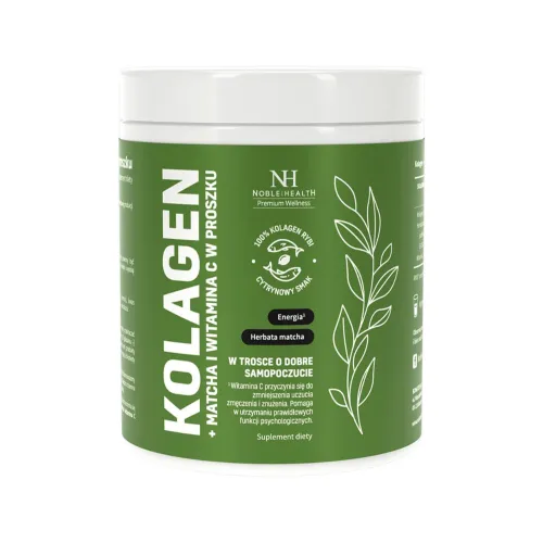 Witaminy i minerały Kolagen + Matcha i Witamina C w proszku 100 g