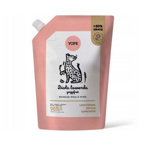 Mydła Mydło w płynie Biała Lawenda & Grejpfrut Refill 600 ml