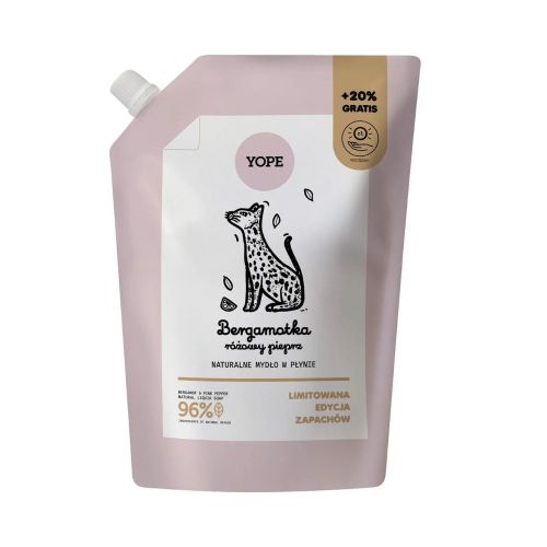 Mydła Mydło w płynie Bergamotka & Różowy Pieprz Refill 600 ml