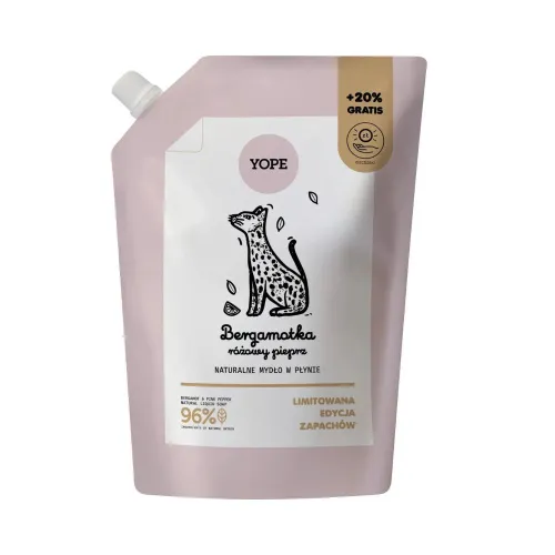 Mydła Mydło w płynie Bergamotka & Różowy Pieprz Refill 600 ml