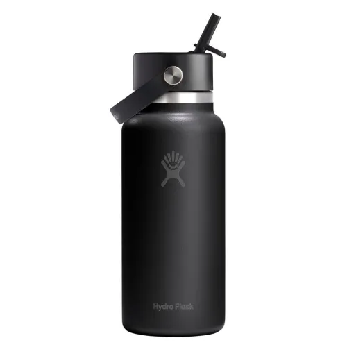 Butelki termiczne 32 Oz Wide Flex Straw Cap Black 946 ml