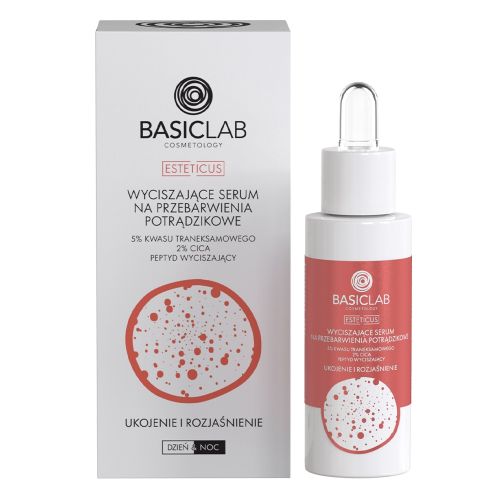 Serum do twarzy Wyciszające serum na przebarwienia potrądzikowe, 5% kwasu traneksamowego, 2% CICA, peptyd wyciszający, Ukojenie i Rozjaśnienie 30 ml