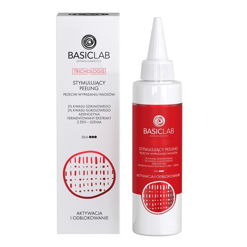 Pielęgnacja włosów i skóry głowy Stymulujący Peeling przeciw wypadaniu włosów, 3% kwasu szikimowego, 3% kwasu glikolowego, Adenozyna, Fermentowany ekstrakt z żeń-szenia, Aktywacja i Odblokowanie 150 ml