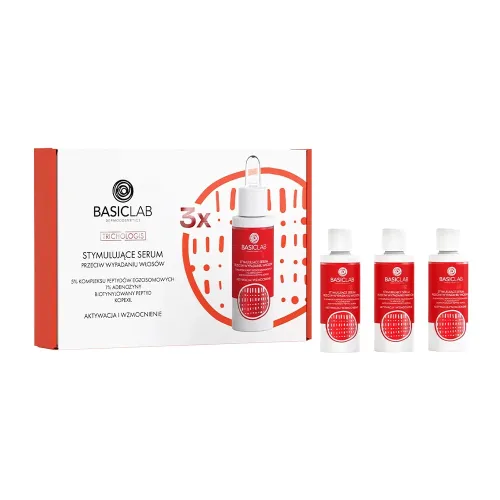 Pielęgnacja włosów i skóry głowy Zestaw 3x stymulujące serum przeciw wypadaniu włosów, 5% kompleksu peptydów egzosomowych, 1% adenozyny, biotynylowany peptyd, kopexil, Aktywacja i Wzmocnienie