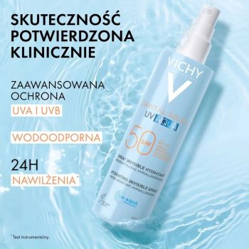Spraye i mgiełki do opalania Capital Soleil UV-Aqua Spray Invisible Hydratant SPF 50 200 ml