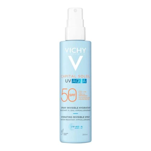 Spraye i mgiełki do opalania Capital Soleil UV-Aqua Spray Invisible Hydratant SPF 50 200 ml