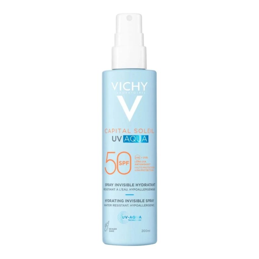 Spraye i mgiełki do opalania Capital Soleil UV-Aqua Spray Invisible Hydratant SPF 50 200 ml