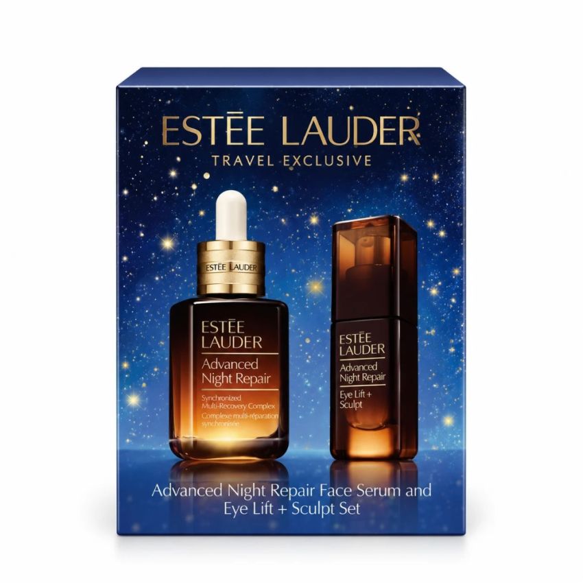 Zestaw do pielęgnacji twarzy dla niej Advanced Night Repair Face Serum and Eye Lift + Sculpt Set 
