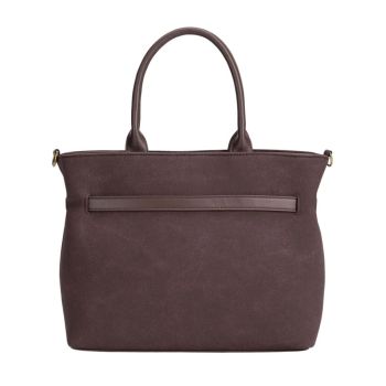 TRAVEL Shopperka damska z ozdobnym paskiem Ciemny brąz Ciemny Brąz