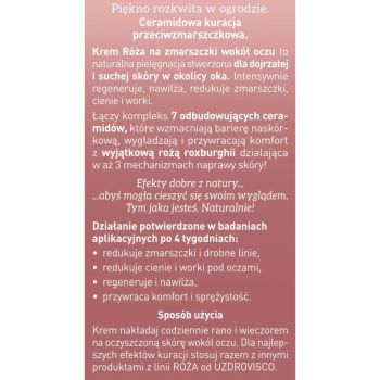 Kremy pod oczy RÓŻA Krem ceramidowy na zmarszczki wokół oczu 15 ml