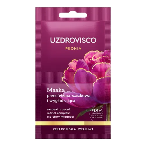 Maseczki w kremie Peonia Maska przeciwzmarszczkowa i wygładzająca