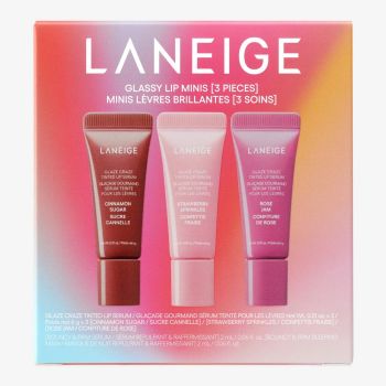 Zestaw do pielęgnacji twarzy dla niej Glassy Lip Minis Glaze Craze Tinted Peptide Lip Serum Gift Set 