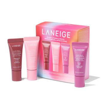Zestaw do pielęgnacji twarzy dla niej Glassy Lip Minis Glaze Craze Tinted Peptide Lip Serum Gift Set 